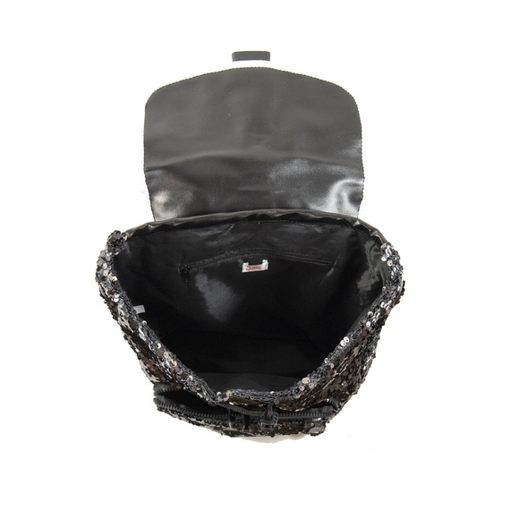 🆕Justice JusticeSport Black Sequin Mini Back Pack - Picture 6 of 8